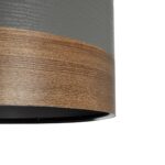 GLOBOSTAR® ZYKLUS 203-0102 Μοντέρνο Κρεμαστό Φωτιστικό Οροφής με Ντουί 1 x E27 AC 220-240V IP20 - Γκρί & Καφέ - Μ36 x Π36 x Υ25cm - Image 8