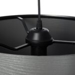 GLOBOSTAR® ZYKLUS 203-0102 Μοντέρνο Κρεμαστό Φωτιστικό Οροφής με Ντουί 1 x E27 AC 220-240V IP20 - Γκρί & Καφέ - Μ36 x Π36 x Υ25cm - Image 9