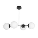 GLOBOSTAR® GLOBUS 203-0104 Μοντέρνο Φωτιστικό Οροφής με Ντουί 4 x E27 AC 220-240V IP20 - Λευκό & Μαύρο - Μ70 x Π34 x Υ15cm - Image 5