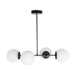 GLOBOSTAR® GLOBUS 203-0104 Μοντέρνο Φωτιστικό Οροφής με Ντουί 4 x E27 AC 220-240V IP20 - Λευκό & Μαύρο - Μ70 x Π34 x Υ15cm - Image 6