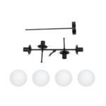 GLOBOSTAR® GLOBUS 203-0104 Μοντέρνο Φωτιστικό Οροφής με Ντουί 4 x E27 AC 220-240V IP20 - Λευκό & Μαύρο - Μ70 x Π34 x Υ15cm - Image 9