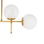 GLOBOSTAR® GLOBUS 203-0105 Μοντέρνο Φωτιστικό Οροφής με Ντουί 4 x E27 AC 220-240V IP20 - Λευκό & Χρυσό - Μ70 x Π15 x Υ34cm - Image 8