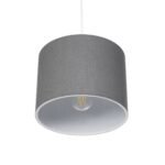 GLOBOSTAR® BLAZE 203-0108 Μοντέρνο Κρεμαστό Φωτιστικό Οροφής με Ντουί 1 x E27 AC 220-240V IP20 - Γκρι - Μ22 x Π22 x Υ20cm - Image 6