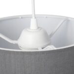 GLOBOSTAR® BLAZE 203-0108 Μοντέρνο Κρεμαστό Φωτιστικό Οροφής με Ντουί 1 x E27 AC 220-240V IP20 - Γκρι - Μ22 x Π22 x Υ20cm - Image 9