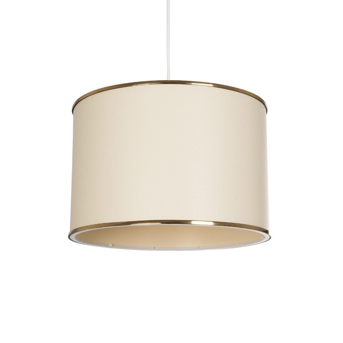 203_0110_0 GLOBOSTAR® ELECTRA 203-0110 Μοντέρνο Κρεμαστό Φωτιστικό Οροφής με Ντουί 1 x E27 AC 220-240V IP20 - Mπεζ & Χρυσό - Μ30 x Π30 x Υ23cm - Image 1