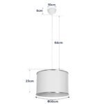 GLOBOSTAR® ELECTRA 203-0111 Μοντέρνο Κρεμαστό Φωτιστικό Οροφής με Ντουί 1 x E27 AC 220-240V IP20 - Mαύρο & Ασημί - Μ30 x Π30 x Υ23cm - Image 12