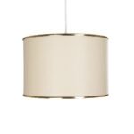 GLOBOSTAR® ELECTRA 203-0110 Μοντέρνο Κρεμαστό Φωτιστικό Οροφής με Ντουί 1 x E27 AC 220-240V IP20 - Mπεζ & Χρυσό - Μ30 x Π30 x Υ23cm - Image 5