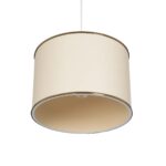 GLOBOSTAR® ELECTRA 203-0110 Μοντέρνο Κρεμαστό Φωτιστικό Οροφής με Ντουί 1 x E27 AC 220-240V IP20 - Mπεζ & Χρυσό - Μ30 x Π30 x Υ23cm - Image 6