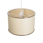 GLOBOSTAR® ELECTRA 203-0110 Μοντέρνο Κρεμαστό Φωτιστικό Οροφής με Ντουί 1 x E27 AC 220-240V IP20 - Mπεζ & Χρυσό - Μ30 x Π30 x Υ23cm - Image 7