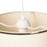 GLOBOSTAR® ELECTRA 203-0110 Μοντέρνο Κρεμαστό Φωτιστικό Οροφής με Ντουί 1 x E27 AC 220-240V IP20 - Mπεζ & Χρυσό - Μ30 x Π30 x Υ23cm - Image 9