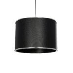 GLOBOSTAR® ELECTRA 203-0111 Μοντέρνο Κρεμαστό Φωτιστικό Οροφής με Ντουί 1 x E27 AC 220-240V IP20 - Mαύρο & Ασημί - Μ30 x Π30 x Υ23cm - Image 2