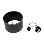 GLOBOSTAR® ELECTRA 203-0111 Μοντέρνο Κρεμαστό Φωτιστικό Οροφής με Ντουί 1 x E27 AC 220-240V IP20 - Mαύρο & Ασημί - Μ30 x Π30 x Υ23cm - Image 11