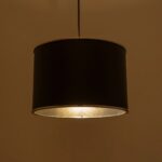 GLOBOSTAR® ELECTRA 203-0111 Μοντέρνο Κρεμαστό Φωτιστικό Οροφής με Ντουί 1 x E27 AC 220-240V IP20 - Mαύρο & Ασημί - Μ30 x Π30 x Υ23cm - Image 3