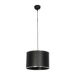 GLOBOSTAR® ELECTRA 203-0111 Μοντέρνο Κρεμαστό Φωτιστικό Οροφής με Ντουί 1 x E27 AC 220-240V IP20 - Mαύρο & Ασημί - Μ30 x Π30 x Υ23cm - Image 4