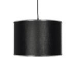 GLOBOSTAR® ELECTRA 203-0111 Μοντέρνο Κρεμαστό Φωτιστικό Οροφής με Ντουί 1 x E27 AC 220-240V IP20 - Mαύρο & Ασημί - Μ30 x Π30 x Υ23cm - Image 5