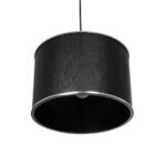 GLOBOSTAR® ELECTRA 203-0111 Μοντέρνο Κρεμαστό Φωτιστικό Οροφής με Ντουί 1 x E27 AC 220-240V IP20 - Mαύρο & Ασημί - Μ30 x Π30 x Υ23cm - Image 6