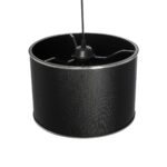 GLOBOSTAR® ELECTRA 203-0111 Μοντέρνο Κρεμαστό Φωτιστικό Οροφής με Ντουί 1 x E27 AC 220-240V IP20 - Mαύρο & Ασημί - Μ30 x Π30 x Υ23cm - Image 7