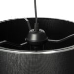 GLOBOSTAR® ELECTRA 203-0111 Μοντέρνο Κρεμαστό Φωτιστικό Οροφής με Ντουί 1 x E27 AC 220-240V IP20 - Mαύρο & Ασημί - Μ30 x Π30 x Υ23cm - Image 9