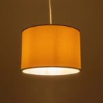 GLOBOSTAR® ELECTRA 203-0112 Μοντέρνο Κρεμαστό Φωτιστικό Οροφής με Ντουί 1 x E27 AC 220-240V IP20 - Mπεζ & Χρυσό - Μ30 x Π30 x Υ23cm - Image 3