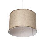 GLOBOSTAR® ELECTRA 203-0112 Μοντέρνο Κρεμαστό Φωτιστικό Οροφής με Ντουί 1 x E27 AC 220-240V IP20 - Mπεζ & Χρυσό - Μ30 x Π30 x Υ23cm - Image 6