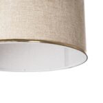 GLOBOSTAR® ELECTRA 203-0112 Μοντέρνο Κρεμαστό Φωτιστικό Οροφής με Ντουί 1 x E27 AC 220-240V IP20 - Mπεζ & Χρυσό - Μ30 x Π30 x Υ23cm - Image 8