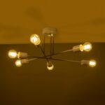 GLOBOSTAR® SPIDI 203-0113 Μοντέρνο Φωτιστικό Οροφής με Ντουί 6 x E27 AC 220-240V IP20 - Λευκό - Μ61 x Π61 x Υ25cm - Image 3