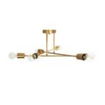 GLOBOSTAR® SPIDI 203-0114 Μοντέρνο Φωτιστικό Οροφής με Ντουί 6 x E27 AC 220-240V IP20 - Χρυσό - Μ61 x Π61 x Υ25cm - Image 4