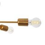 GLOBOSTAR® SPIDI 203-0114 Μοντέρνο Φωτιστικό Οροφής με Ντουί 6 x E27 AC 220-240V IP20 - Χρυσό - Μ61 x Π61 x Υ25cm - Image 7