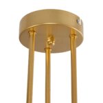 GLOBOSTAR® SPIDI 203-0114 Μοντέρνο Φωτιστικό Οροφής με Ντουί 6 x E27 AC 220-240V IP20 - Χρυσό - Μ61 x Π61 x Υ25cm - Image 8