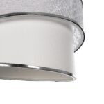 GLOBOSTAR® SONIA 203-0115 Μοντέρνο Κρεμαστό Φωτιστικό Οροφής με Ντουί 1 x E27 AC 220-240V IP20 - Λευκό & Ασημί - Μ30 x Π30 x Υ24cm - Image 8