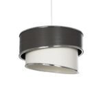GLOBOSTAR® SONIA 203-0116 Μοντέρνο Κρεμαστό Φωτιστικό Οροφής με Ντουί 1 x E27 AC 220-240V IP20 - Γκρι & Λευκό - Μ30 x Π30 x Υ24cm