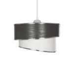GLOBOSTAR® SONIA 203-0116 Μοντέρνο Κρεμαστό Φωτιστικό Οροφής με Ντουί 1 x E27 AC 220-240V IP20 - Γκρι & Λευκό - Μ30 x Π30 x Υ24cm - Image 5
