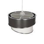 GLOBOSTAR® SONIA 203-0116 Μοντέρνο Κρεμαστό Φωτιστικό Οροφής με Ντουί 1 x E27 AC 220-240V IP20 - Γκρι & Λευκό - Μ30 x Π30 x Υ24cm - Image 7