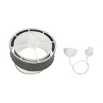 GLOBOSTAR® SONIA 203-0116 Μοντέρνο Κρεμαστό Φωτιστικό Οροφής με Ντουί 1 x E27 AC 220-240V IP20 - Γκρι & Λευκό - Μ30 x Π30 x Υ24cm - Image 10