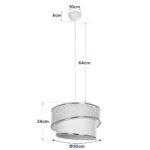 GLOBOSTAR® SONIA 203-0118 Μοντέρνο Κρεμαστό Φωτιστικό Οροφής με Ντουί 1 x E27 AC 220-240V IP20 - Λευκό & Μαύρο - Μ30 x Π30 x Υ24cm - Image 11