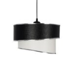 GLOBOSTAR® SONIA 203-0118 Μοντέρνο Κρεμαστό Φωτιστικό Οροφής με Ντουί 1 x E27 AC 220-240V IP20 - Λευκό & Μαύρο - Μ30 x Π30 x Υ24cm - Image 5