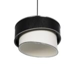 GLOBOSTAR® SONIA 203-0118 Μοντέρνο Κρεμαστό Φωτιστικό Οροφής με Ντουί 1 x E27 AC 220-240V IP20 - Λευκό & Μαύρο - Μ30 x Π30 x Υ24cm - Image 6