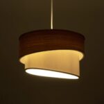 GLOBOSTAR® SONIA 203-0119 Μοντέρνο Κρεμαστό Φωτιστικό Οροφής με Ντουί 1 x E27 AC 220-240V IP20 - Καφέ & Λευκό - Μ30 x Π30 x Υ24cm - Image 3