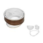 GLOBOSTAR® SONIA 203-0119 Μοντέρνο Κρεμαστό Φωτιστικό Οροφής με Ντουί 1 x E27 AC 220-240V IP20 - Καφέ & Λευκό - Μ30 x Π30 x Υ24cm - Image 10