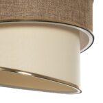 GLOBOSTAR® SONIA 203-0121 Μοντέρνο Κρεμαστό Φωτιστικό Οροφής με Ντουί 1 x E27 AC 220-240V IP20 - Μπεζ & Χρυσό - Μ30 x Π30 x Υ24cm - Image 8