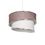 GLOBOSTAR® SONIA 203-0122 Μοντέρνο Κρεμαστό Φωτιστικό Οροφής με Ντουί 1 x E27 AC 220-240V IP20 - Ροζ & Λευκό - Μ30 x Π30 x Υ24cm