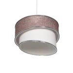 GLOBOSTAR® SONIA 203-0122 Μοντέρνο Κρεμαστό Φωτιστικό Οροφής με Ντουί 1 x E27 AC 220-240V IP20 - Ροζ & Λευκό - Μ30 x Π30 x Υ24cm - Image 6