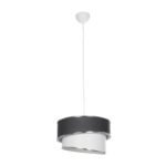 GLOBOSTAR® SONIA 203-0123 Μοντέρνο Κρεμαστό Φωτιστικό Οροφής με Ντουί 1 x E27 AC 220-240V IP20 - Γκρι & Λευκό - Μ30 x Π30 x Υ24cm - Image 4