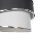 GLOBOSTAR® SONIA 203-0123 Μοντέρνο Κρεμαστό Φωτιστικό Οροφής με Ντουί 1 x E27 AC 220-240V IP20 - Γκρι & Λευκό - Μ30 x Π30 x Υ24cm - Image 8