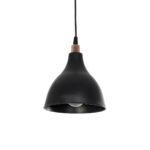 GLOBOSTAR® RADE 203-0124 Μοντέρνο Κρεμαστό Φωτιστικό Οροφής με Ντουί 1 x E27 AC 220-240V IP20 - Μαύρο & Χάλκινο - Μ18.5 x Π18.5 x Υ23cm