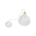 GLOBOSTAR® RADE 203-0125 Μοντέρνο Κρεμαστό Φωτιστικό Οροφής με Ντουί 1 x E27 AC 220-240V IP20 - Λευκό & Χρυσό - Μ18.5 x Π18.5 x Υ23cm - Image 11