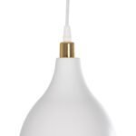 GLOBOSTAR® RADE 203-0125 Μοντέρνο Κρεμαστό Φωτιστικό Οροφής με Ντουί 1 x E27 AC 220-240V IP20 - Λευκό & Χρυσό - Μ18.5 x Π18.5 x Υ23cm - Image 9