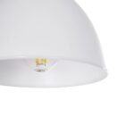 GLOBOSTAR® RADE 203-0126 Μοντέρνο Κρεμαστό Φωτιστικό Οροφής με Ντουί 1 x E27 AC 220-240V IP20 - Λευκό & Ασημί - Μ18.5 x Π18.5 x Υ23cm - Image 8