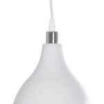 GLOBOSTAR® RADE 203-0126 Μοντέρνο Κρεμαστό Φωτιστικό Οροφής με Ντουί 1 x E27 AC 220-240V IP20 - Λευκό & Ασημί - Μ18.5 x Π18.5 x Υ23cm - Image 9