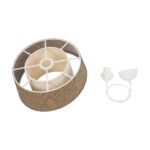 GLOBOSTAR® ALINA 203-0129 Μοντέρνο Κρεμαστό Φωτιστικό Οροφής με Ντουί 1 x E27 AC 220-240V IP20 - Καφέ & Μπεζ - Μ30 x Π30 x Υ20cm - Image 11